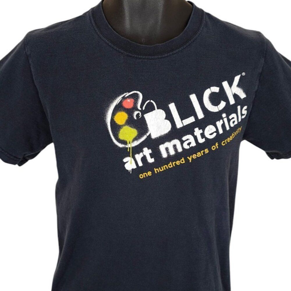 Blick Art Materials T Shirt Mens Size Small Black 100 Years Of Creativity